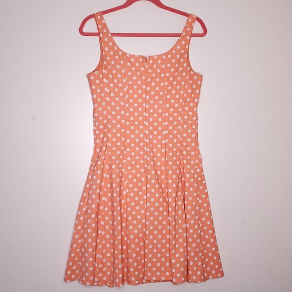 db Established 1962 Coral & White Polkadot Dress 6 - Picture 6 of 6